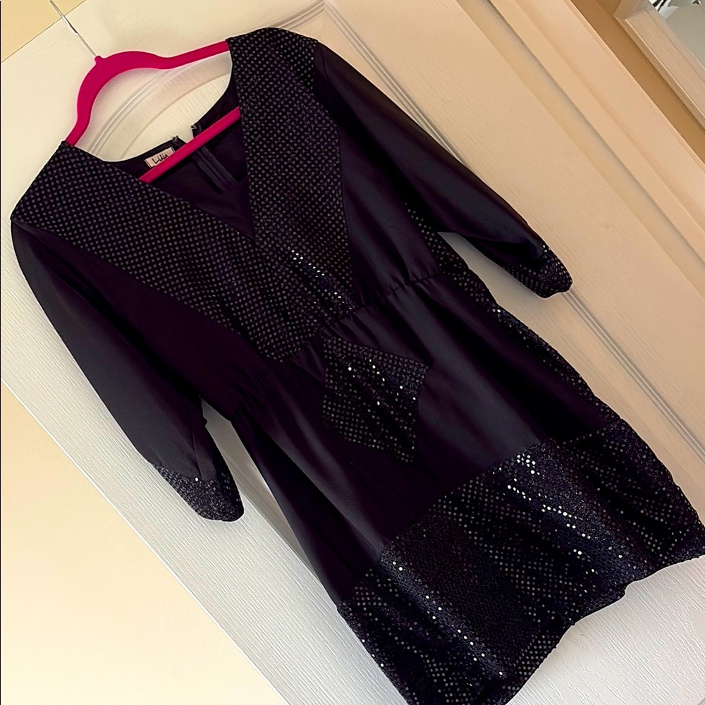 Black Sequin Dress